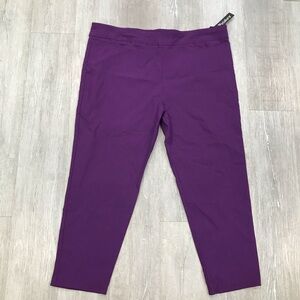 Petalura Purple Ankle Length Pants with Front Pockets - NWT size 2X